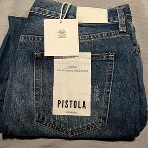 NWT PISTOLA Charlie High Rise Classic Straight Ankle Sz 32